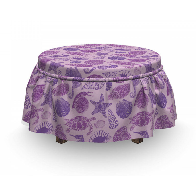 Housse pour repose-pieds turtle shell sea animaux