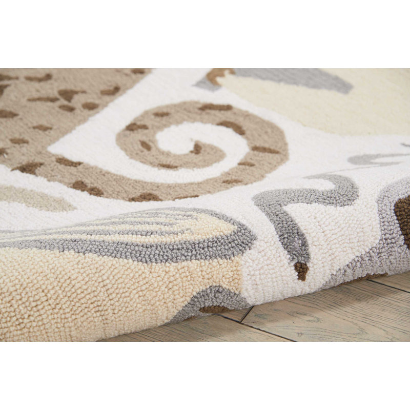 Tapis gris fait à la main Charline, Rectangle 5 pi x 7 pi 6 po