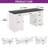 59'' W Rectangle Computer Desk With Storage Cabinet, Drawers & Keyboard Tray