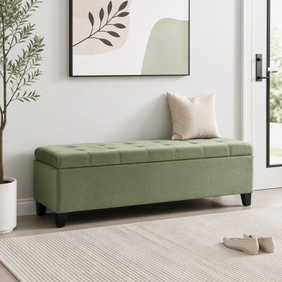 Repose-pieds avec rangement, repose-pieds rectangulaire, banc de rangement rembourré