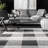 Vasag Plaid Power Loom Performance Black/ Gray/ White Rug-773089656