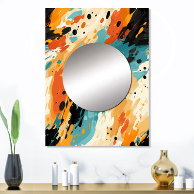 Multicolore Feather Fury - Miroir mural moderne et contemporain MTMIR123337