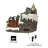 14.8"H Animated Village Town (Moving Train & Tree) - LED, 8 Music, Adapter - Hand-Painted Resin