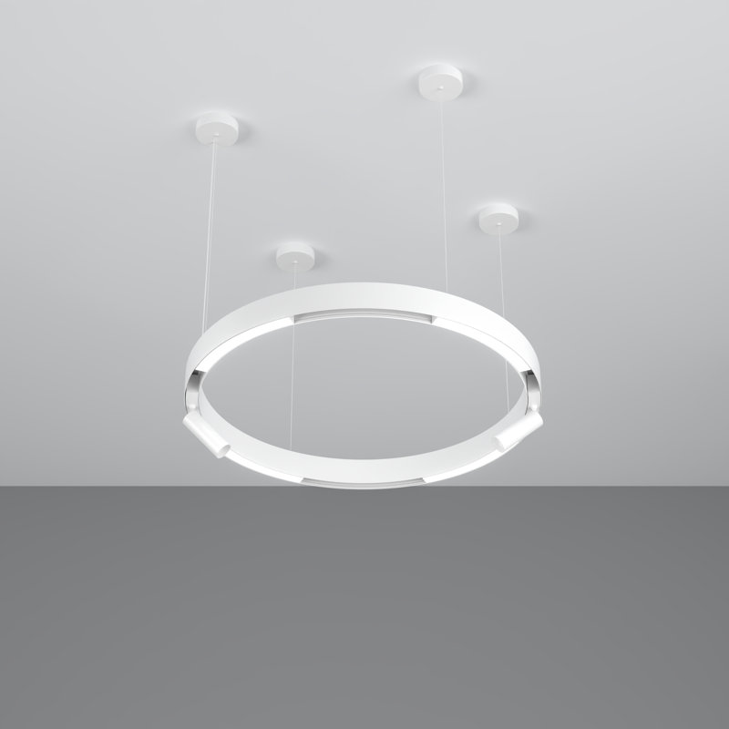 6 - Light LED Geometric Pendant