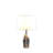 19" Modern Silver Table Lamp with Soft Fabric Shade