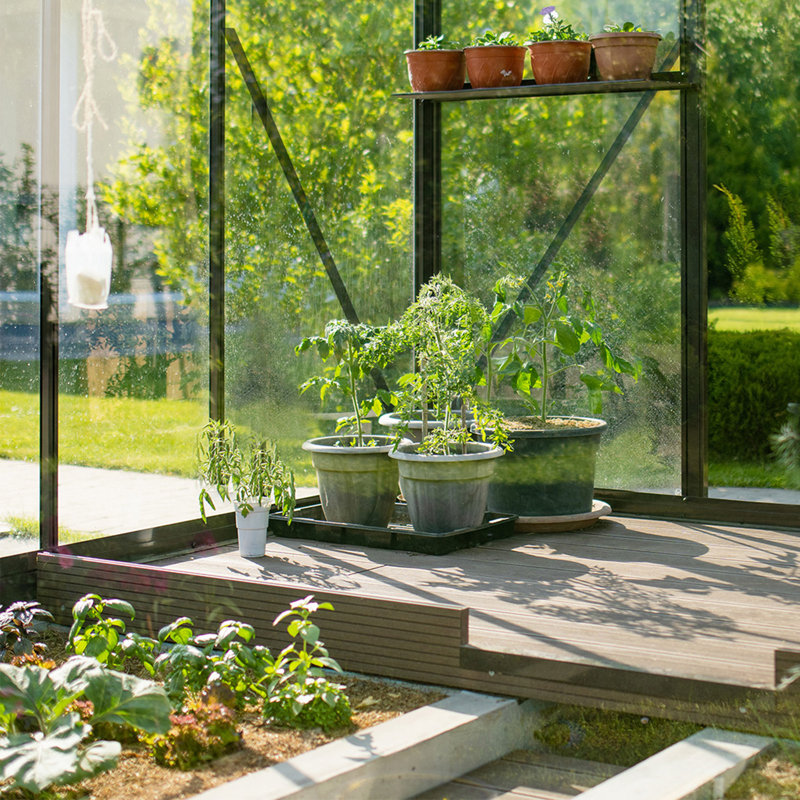 6 Ft. Aluminum Polycarbonate Walk-In Greenhouse