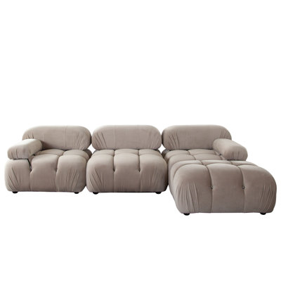 Canapé modulaire à méridienne réversible 111 po 4 pièces Paloma
