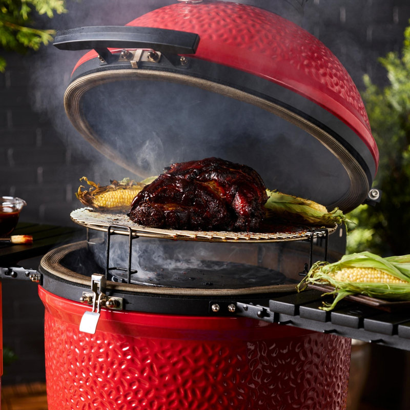 Kamado Joe SloRoller Hyperbolic Smoke Chamber Grill Accessory for ClassicJoe, 8.3" H x 26.4" W x 26.4" D