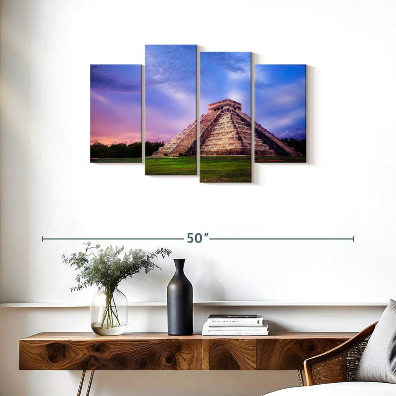 Adella Temple Of Kukulkan, 22" H x 36" W