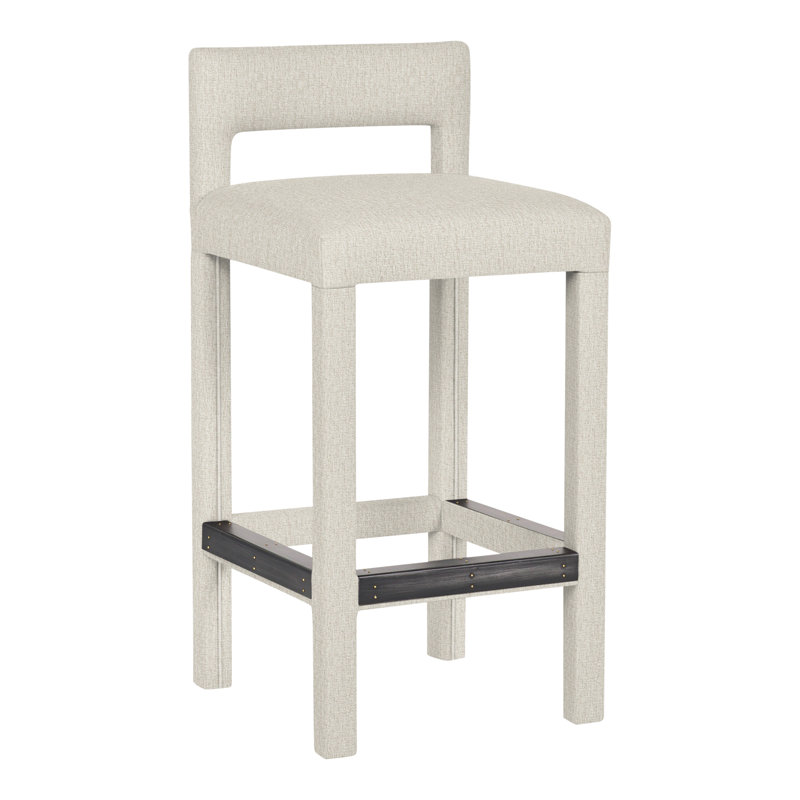 Thom Filicia Home 32"Utica Bar Stool, Nomad Snow Crypton® Chenille