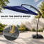 Parasol en porte-à-faux de patio 11 pi avec base lestée Xoie-122904089