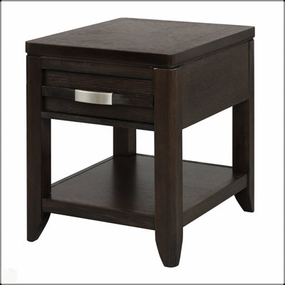 Table de bout élégante et durable avec tiroir et tablette, parfaite pour un décor moderne et traditionnel.