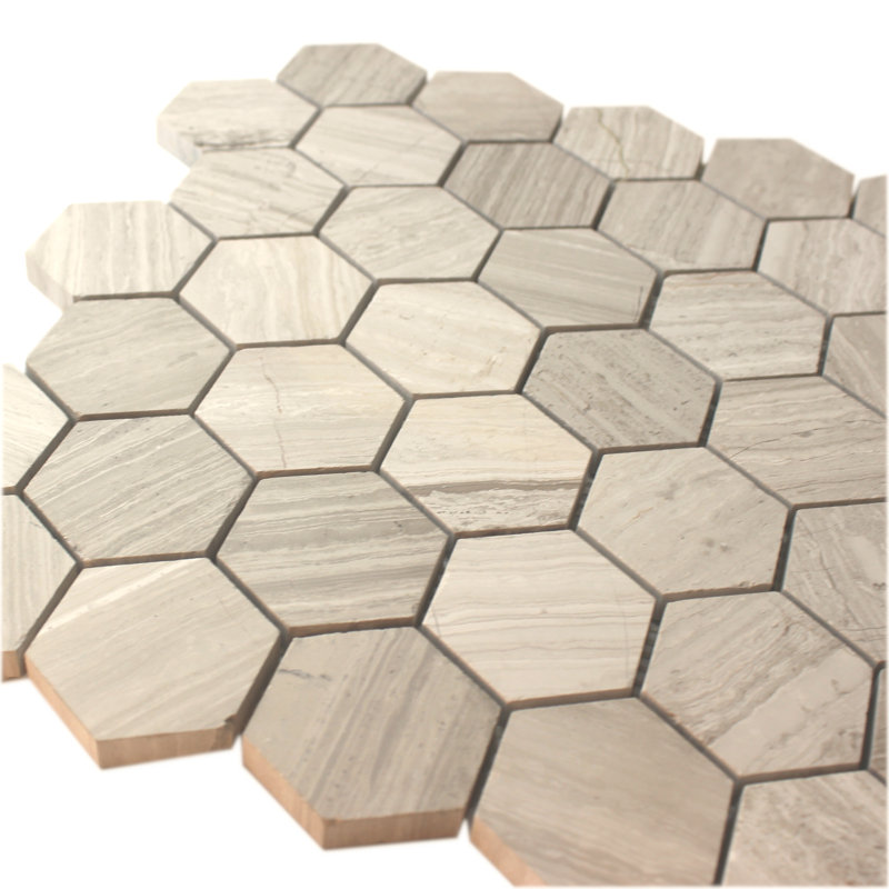Carrelage mosaïque Hexagon Travertine
