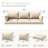 Outdoor 4" Thick Replacement Cushion Set Seat/Back Cushion (Set Of 3 Seats , 3 Backs , 2 Short Backs)-1775352335