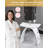 Shower Bench Modern Waterproof Non-Slip Bathroom Chair with Water Leaking Channel and Wash Hole