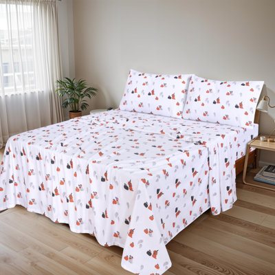 Ensemble de draps 100% flanelle 4 pièces