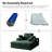 Trendell Upholstered Corduroy Sofa Chair, Oversized Chaise Lounge Indoor, Sleeper Sofa with Cup Holder and Ottoman-1270292529