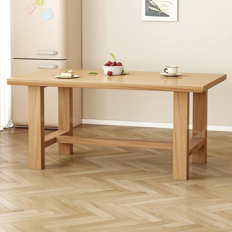 Solid wood solid large dining table, Burlywood, 29.52"H x 78.74"L x 35.43"W
