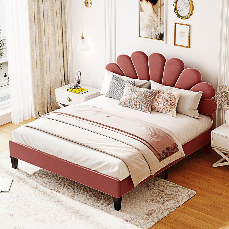Upholstered Platform Bed with Headboard