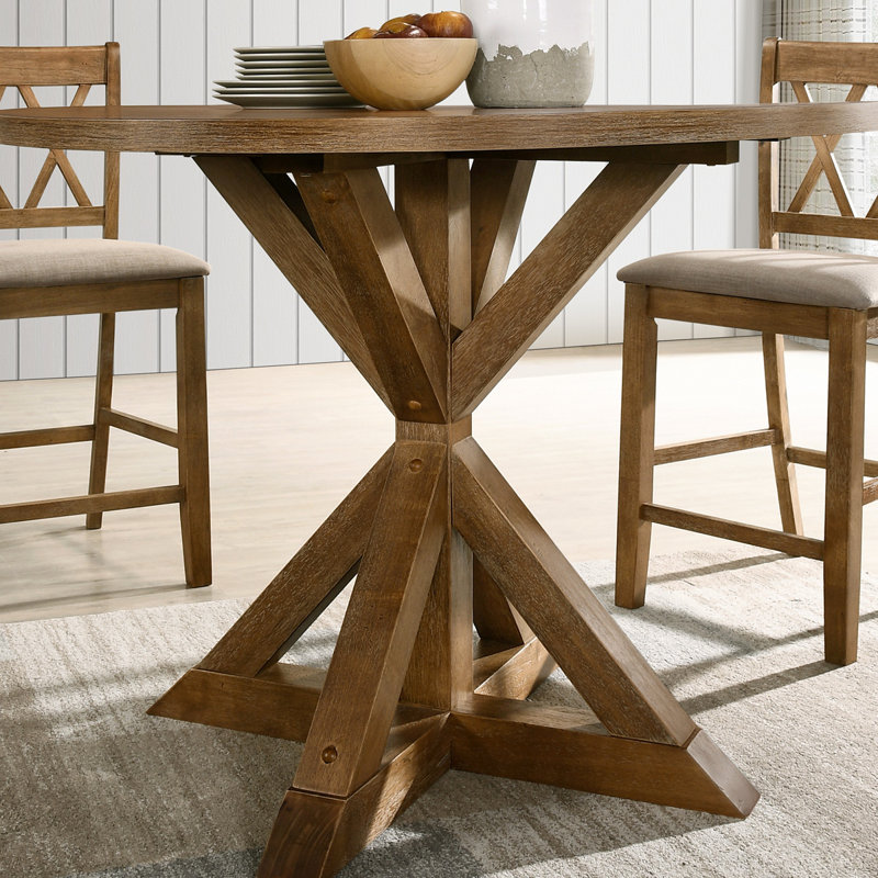 Table de salle à manger Windvale, Brun, H 31,5 po x l 48 po x P 48 po
