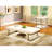 Chic White End Table With Frame And Open Storage Shelf Contemporary Rectangular In