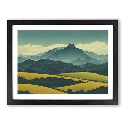 Euphoric Mountain Landscape - Framed Print
