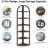 71.65" Tall 6 Tier Rustic Brown Corner Shelf, Corner Bookshelf For Small Space, Plant Stand Display Rack For Living Room, Home Office, Kitchen