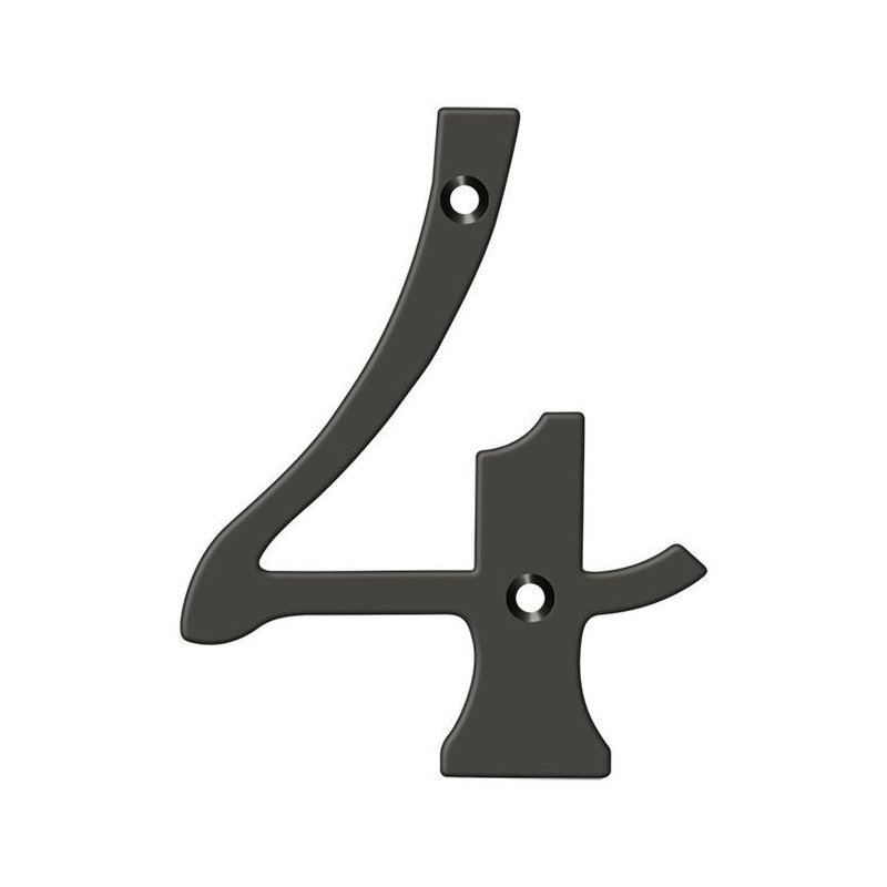 House Number, Oil-Rubber Bronze, 4