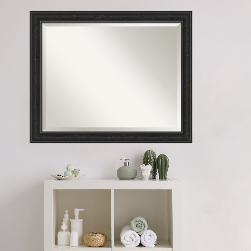 Mcbrayer Flat Mirror, 26" x 32", Black