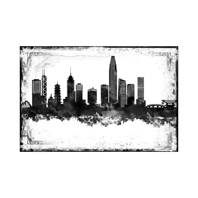 Hong Kong Film by WallDecorAddict - Wrapped Canvas Gallery-Wrapped Canvas Giclée, 20.32cm H x 20.32cm W x 1.905cm D