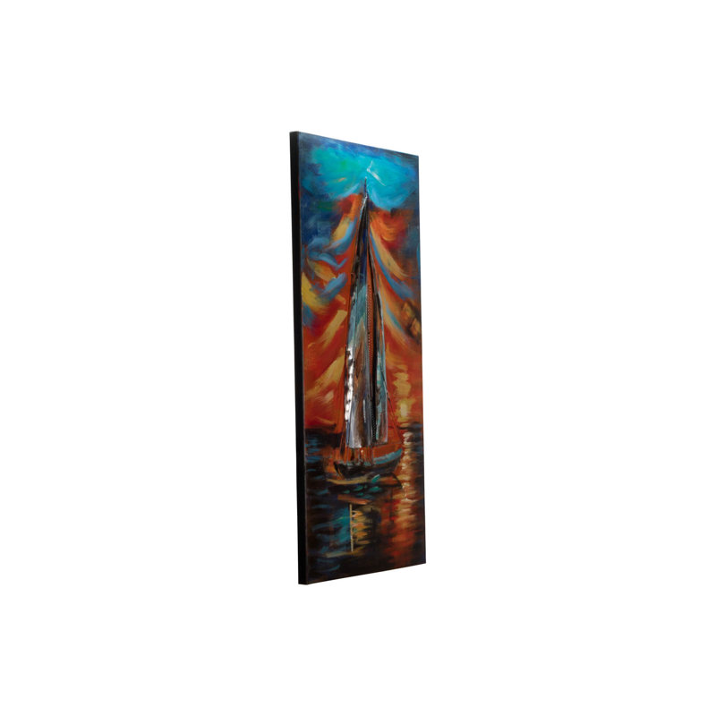 Handmade Coastal Transportation Wall Decor on Metal