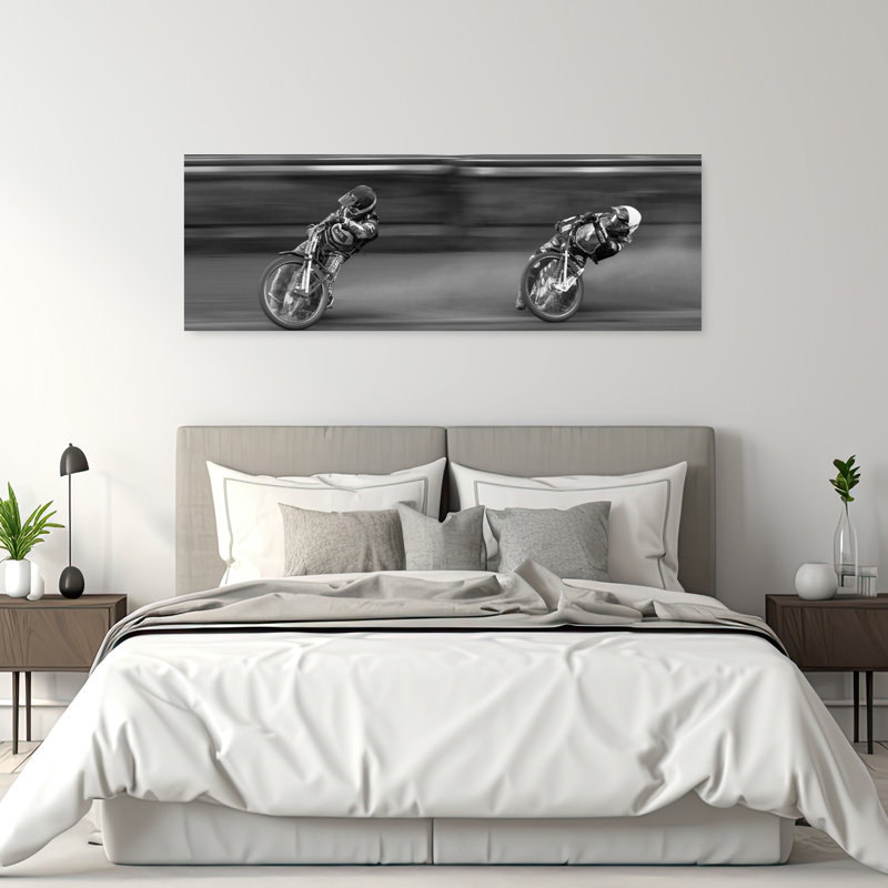 Art mural contemporain Speedway Race Action, H 20 po x l 60 po
