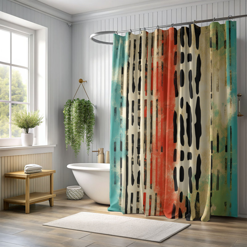 Rideau de douche Ingimundur, H 74 po x l 71 po