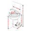 Yescom Gravity Flush Toilette RV Pied de Toilette Pédale Flush HDPE High Profile 20