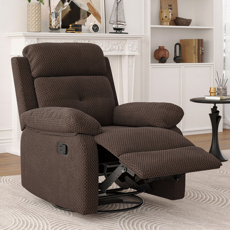 Petit fauteuil à bascule pivotant avec fauteuil inclinable pour femmes adultes pour petits espaces, chambre à coucher, salon