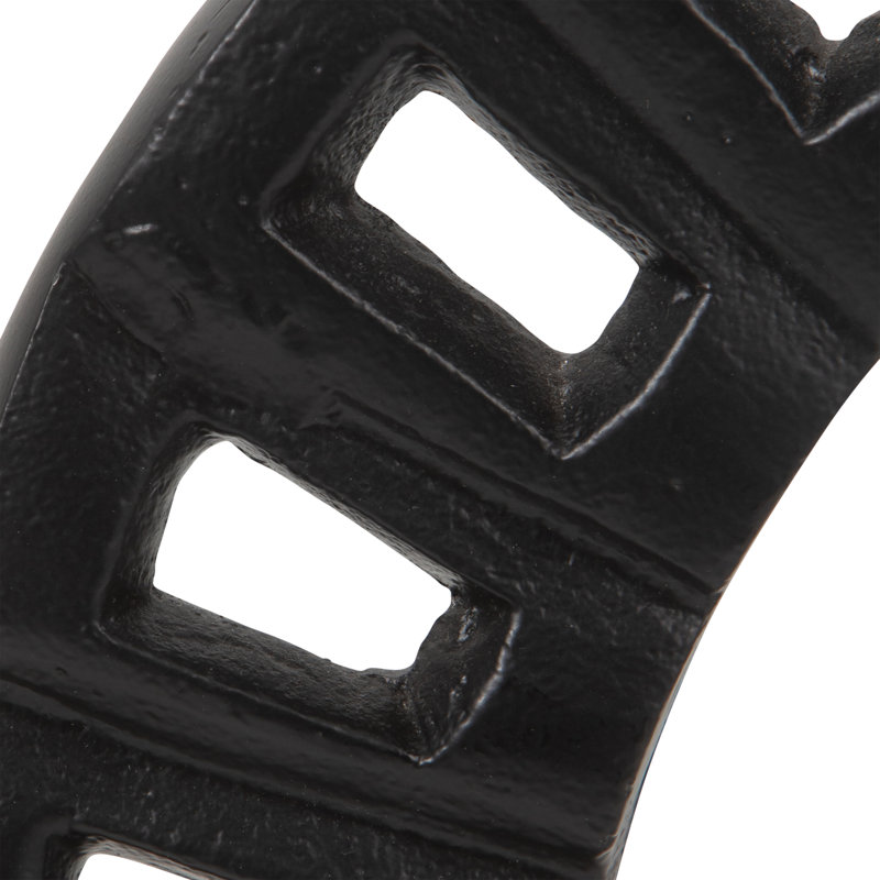 Cleveland 17" Black Aluminum and Marble Ring Sculpture