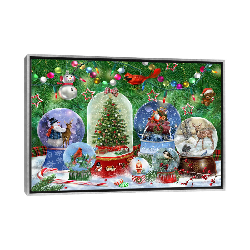 Magie de Noël II - reproduction d'art murale - toile encadrée, H 40 po x l 60 po, Impression encadrée sans passe-partout