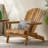Folding Adirondack Chair Outdoor Wooden Accent Furniture Fire Pit Lounge Chairs,Foldable Design For Patio & Garden Relaxation With Slatted Back & Wide Armrests- Teak Finis