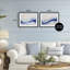 Dreamy Indigo Mist, ensemble de 2 impressions encadrées sous verre, design par Andrea Haase-1745624847-1745624844