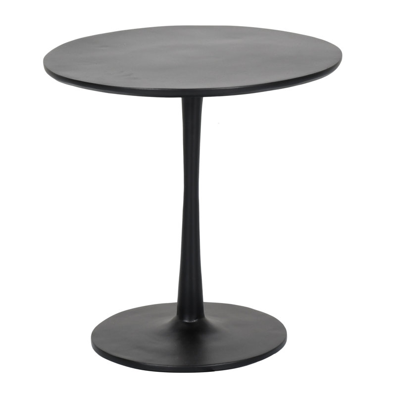 Tulip Outdoor Oval Side Table, 18.5" W x 20" L x 20" H