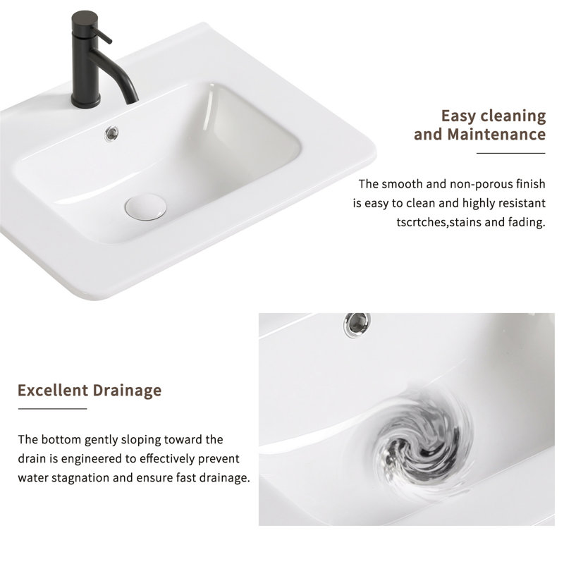 Bathroom Vessel Sink, Ceramic Bathroom Vanity Sink
