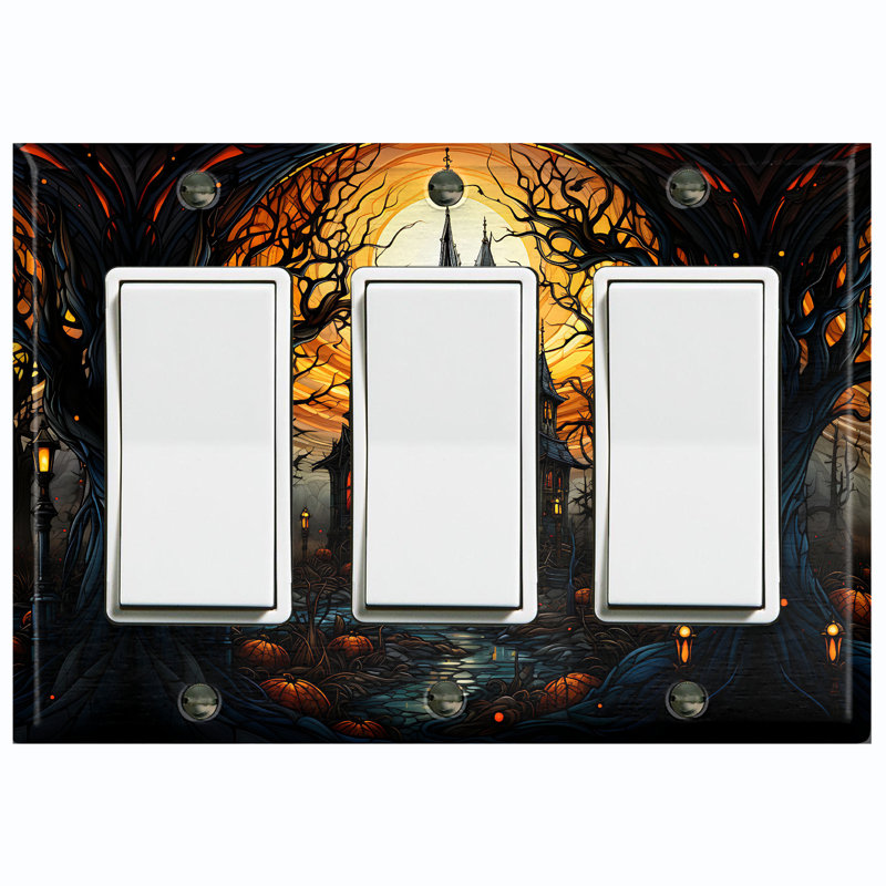 Assiette murale d'Halloween festive pour sapin de Noël d'Halloween 3 pièces