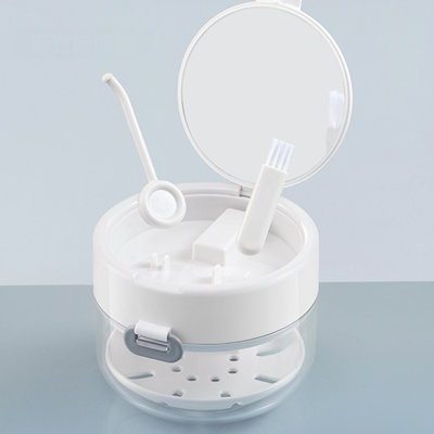 storage boxs Integrated Storage Box For Braces And Retainers  Proof Cleaning Box Equipped With Mirrors Brushes And Filter Baskets