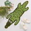 Tapis de bain crocodile pour salle de bain, tapis de bain mignons pour animaux Tapis antidérapant en forme de peau d'alligator