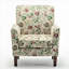 Fauteuil en mélange de polyester à motifs