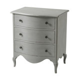 Tavel 3 - Drawer Solid Wood Nightstand