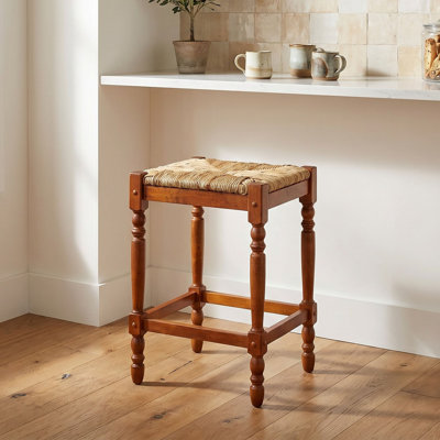 Chiem Counter Stool with Solid Wood Frame