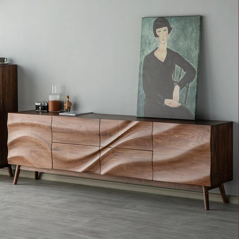 Meuble télé Wabi-Sabi, H 19,69 po x L 86,61 po x l 15,75 po