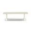 L'ensemble de table de salle à manger 6 pièces contient une table de salle à manger rectangulaire avec pieds en V et 4 chaises rembourrées en tissu de lin gris avec banc, lin brossé blanc 