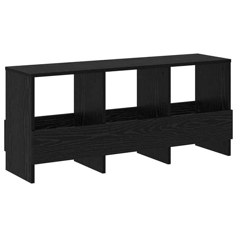Wood Free Standing Magazine Rack, Black